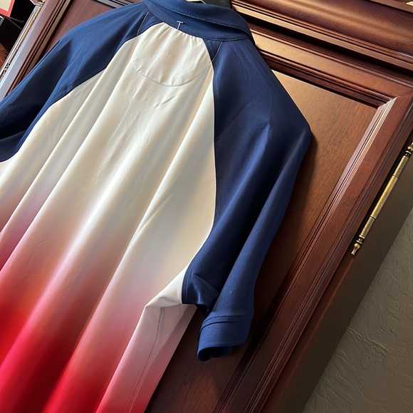 Brand New Ralph Lauren’s Chaps Red, Blue & White Soft 4-Way Stretch Golf Polo! - Picture 4 of 9